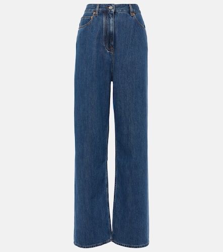 Jeans a gamba larga e vita alta - Valentino - Modalova