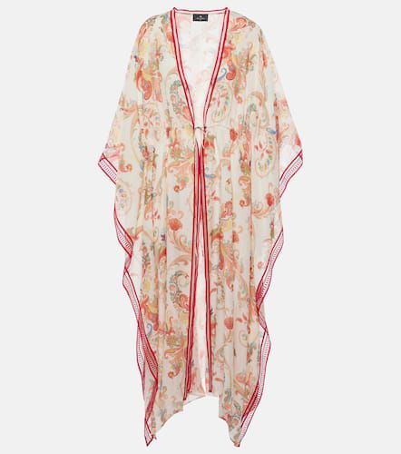 Embroidered paisley cotton and silk kaftan - Etro - Modalova