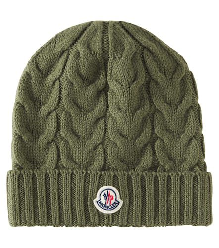 Cable-knit wool beanie - Moncler Enfant - Modalova