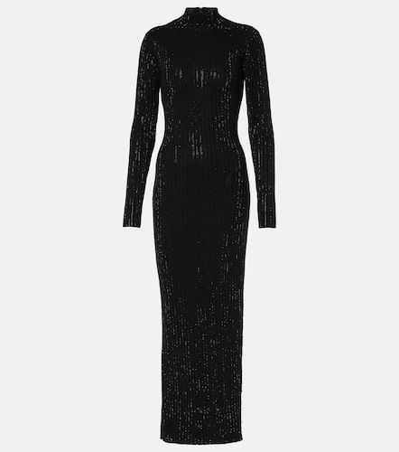 Vestido midi de punto de algodón adornado - David Koma - Modalova