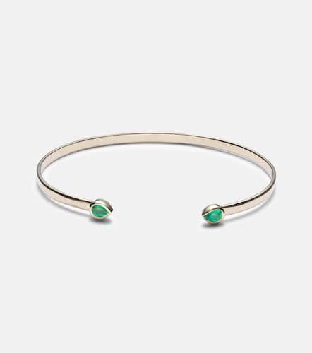 Myrtle 10kt cuff bracelet with emerald - Stone and Strand - Modalova