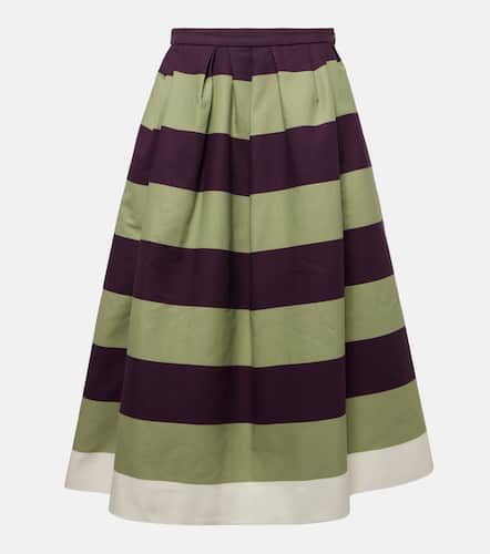 Striped cotton midi skirt - Dries Van Noten - Modalova