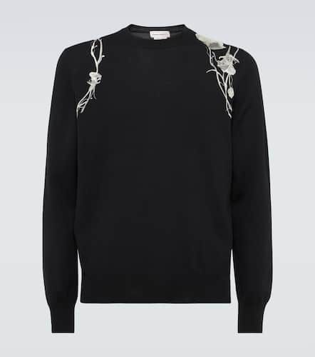 Embroidered wool sweater - Alexander McQueen - Modalova