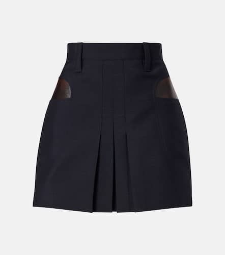Pleated mohair and wool miniskirt - Prada - Modalova
