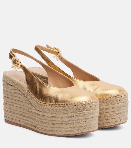 Espadrillas in pelle con zeppa - Gianvito Rossi - Modalova