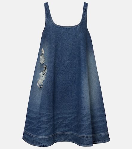 Distressed denim minidress - Simone Rocha - Modalova