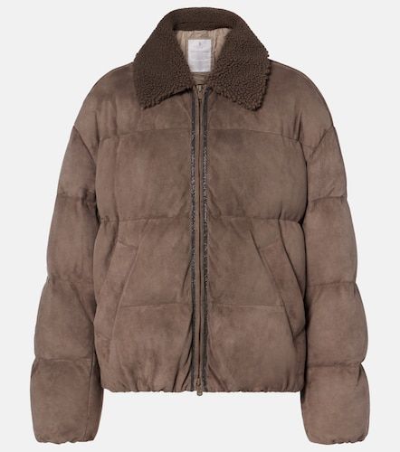 Suede down jacket - Brunello Cucinelli - Modalova