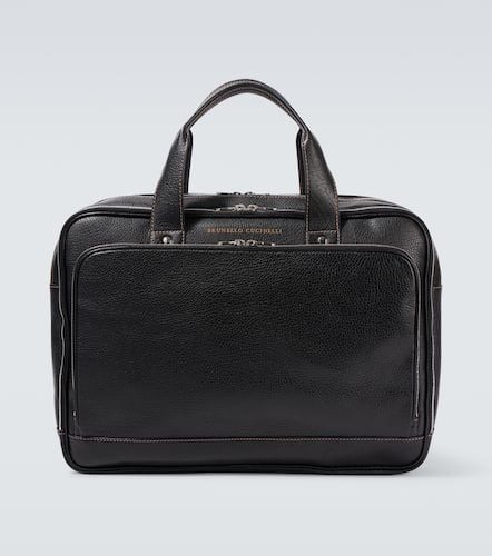 Leather briefcase - Brunello Cucinelli - Modalova