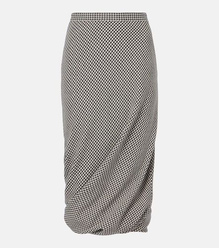 Twisted houndstooth wool pencil skirt - Balenciaga - Modalova