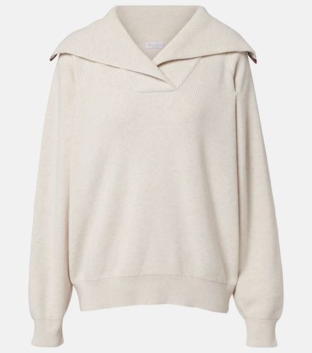 Jersey de algodón con cuentas Monili - Brunello Cucinelli - Modalova