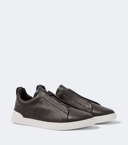 Triple Stitch leather sneakers - Zegna - Modalova
