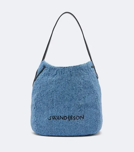 Bulb Small beaded leather-trimmed shoulder bag - JW Anderson - Modalova