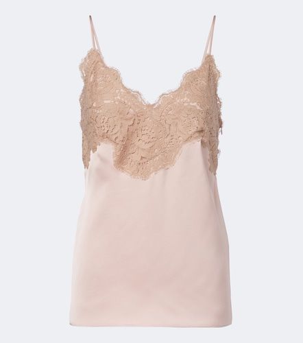 Top lencero de cady con encaje - Valentino - Modalova