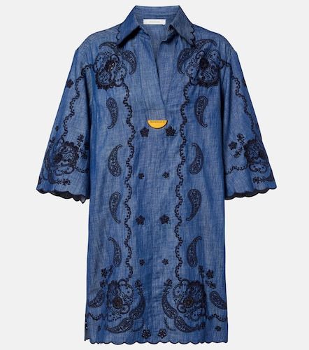 Abito corto in chambray di cotone con ricamo - Zimmermann - Modalova