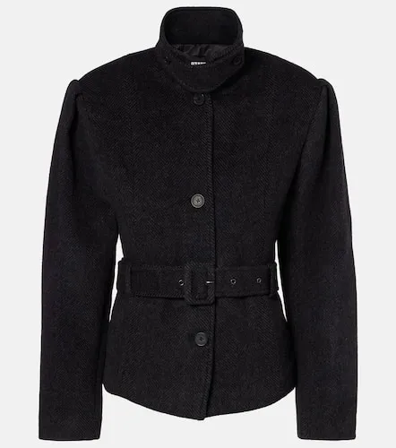 Marie belted herringbone wool-blend jacket - Rotate - Modalova