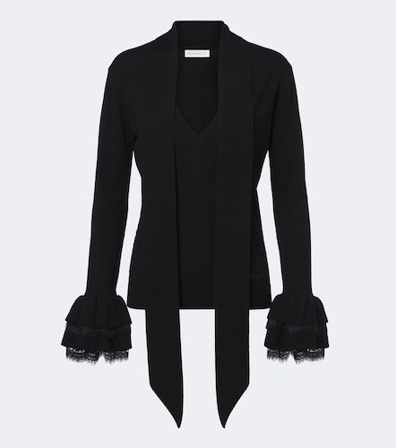 Top aus einem Wollgemisch mit Spitze - Nina Ricci - Modalova