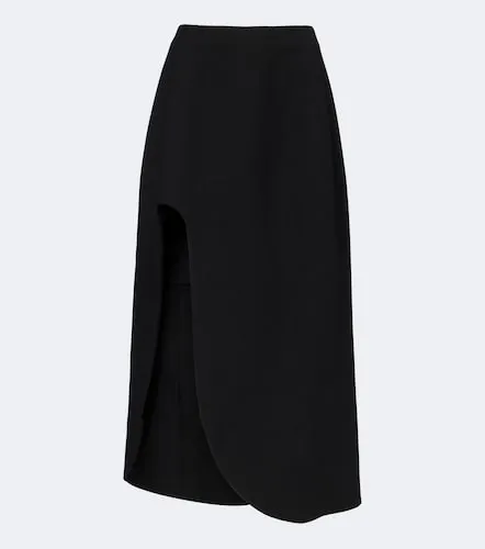 Asymmetric virgin wool midi skirt - Jil Sander - Modalova