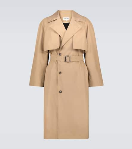 Double flap cotton trench coat - Loewe - Modalova