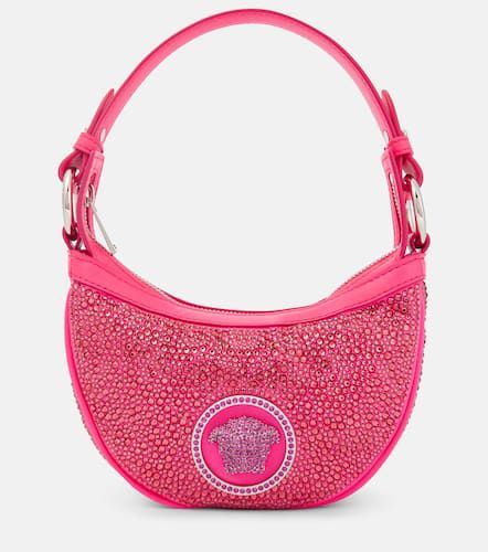 Crystal Repeat Mini embellished leather shoulder bag - Versace - Modalova