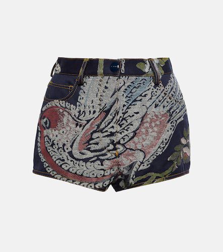Embroidered high-rise denim shorts - Etro - Modalova