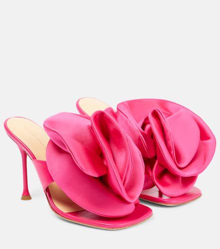 Leather and satin sandals - Magda Butrym - Modalova