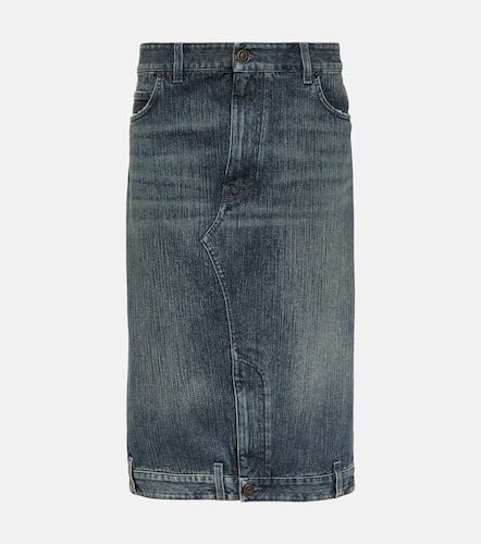 Balenciaga Cotton denim midi skirt - Balenciaga - Modalova