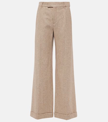 Chevron wool-blend flared pants - Brunello Cucinelli - Modalova