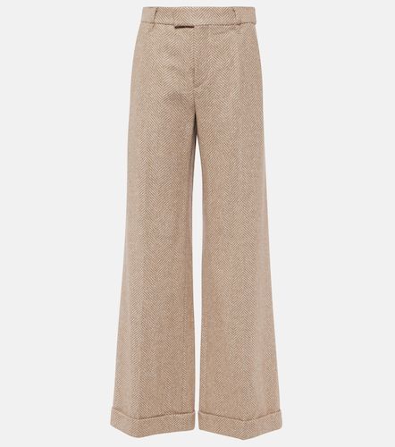Pantalones flared Chevron en mezcla de lana - Brunello Cucinelli - Modalova