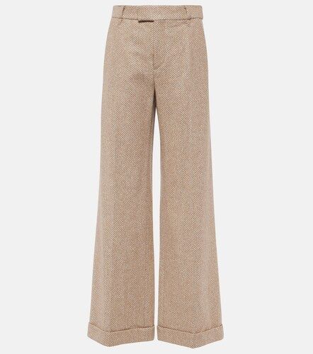 Pantaloni flared Chevron in misto lana - Brunello Cucinelli - Modalova
