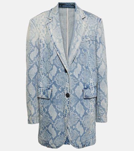 Blazer de denim con efecto serpiente - Sportmax - Modalova