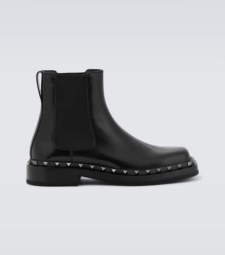 Chelsea Boots M-Way Rockstud aus Leder - Valentino Garavani - Modalova