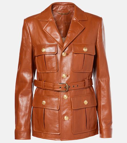 ChloÃ© Belted leather jacket - Chloe - Modalova