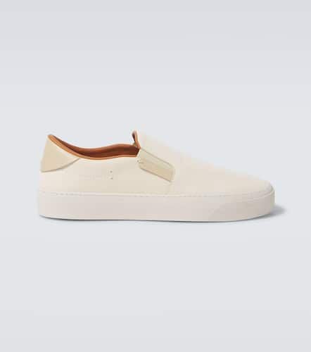 Monclub leather slip-on shoes - Moncler - Modalova