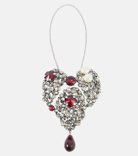 Crystal-embellished pendant necklace - Saint Laurent - Modalova