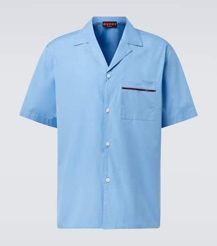 Web Stripe cotton poplin shirt - Gucci - Modalova