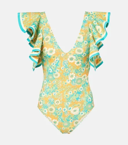 Cristina ruffled printed swimsuit - Alemais - Modalova