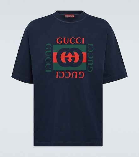 Camiseta de jersey de algodón con logo - Gucci - Modalova
