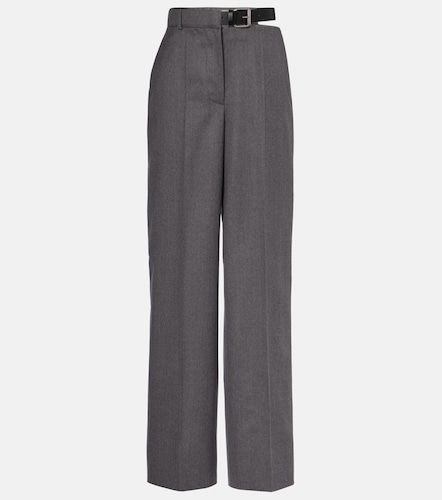 Wool flannel straight pants - Stella McCartney - Modalova
