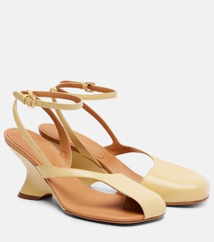Leather wedge sandals - Dries Van Noten - Modalova