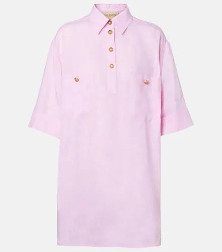 Oversized linen polo shirt - Valentino Garavani - Modalova