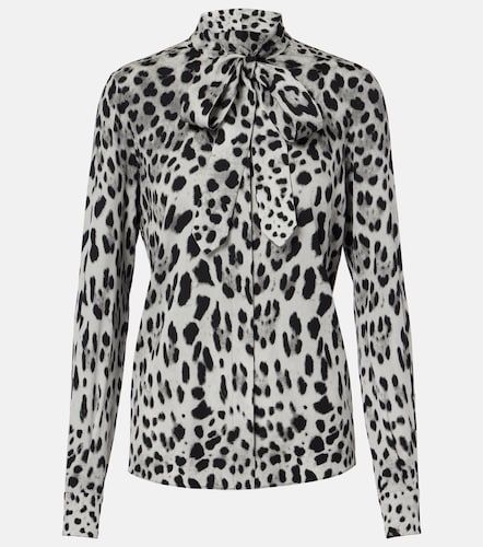 Blusa en mezcla de seda estampada - Dolce&Gabbana - Modalova