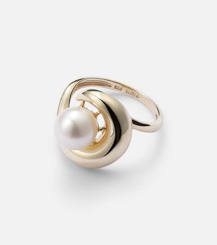 Anillo Pearl Curl de oro de 14 ct con perla - Mateo - Modalova