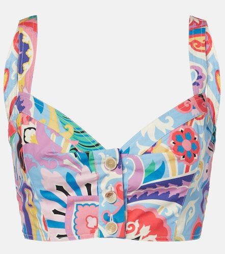 Etro Crop top de algodón estampado - Etro - Modalova