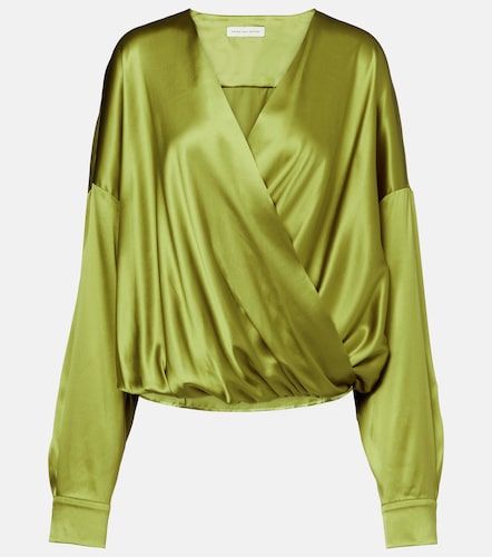 Blusa en satén de mezcla de seda - Dries Van Noten - Modalova