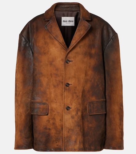 Miu Miu Chaqueta oversized de ante - Miu Miu - Modalova