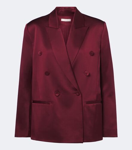 Double-breasted silk satin blazer - The Sei - Modalova