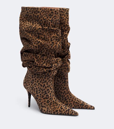 Botas Anok de ante con estampadas - Amina Muaddi - Modalova