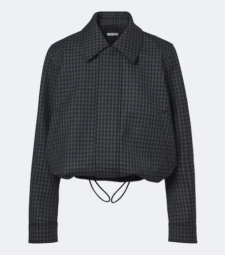 Gingham wool-blend blouson jacket - Loewe - Modalova