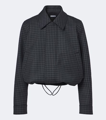 Gingham wool-blend blouson jacket - Loewe - Modalova