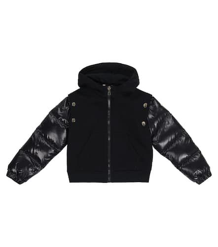 Felpa in cotone con cappuccio e imbottitura - Moncler Enfant - Modalova